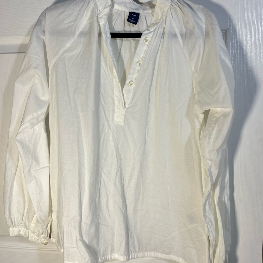 GAP‎ Women's White Button Down Shirt
